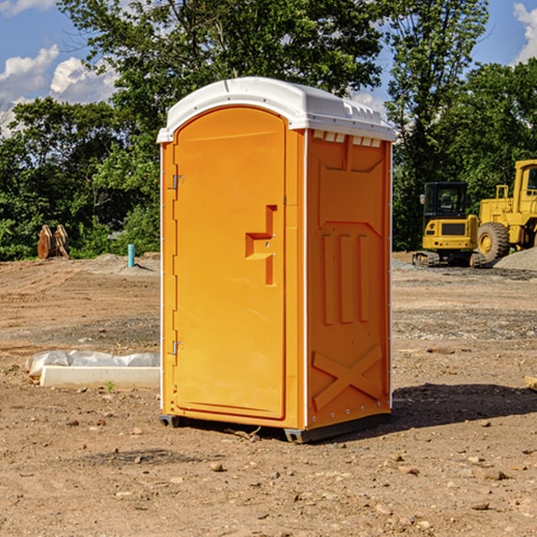 how often are the portable toilets cleaned and serviced during a rental period in Blue Mountain AR